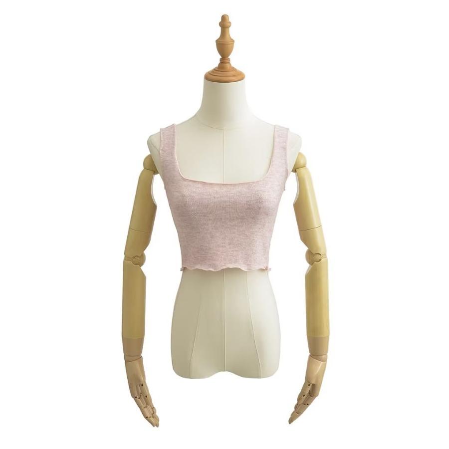 Летние женские вязаные топы без рукавов — фото 3