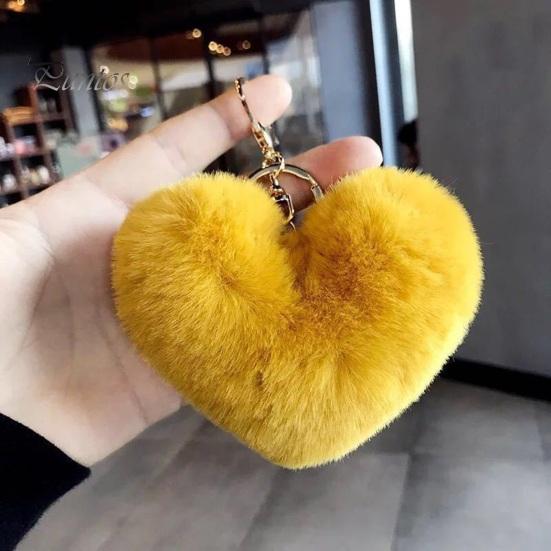 Chaveiro de pelúcia de coração de amor macio e fofo leve para meninas porta-chaves de carro bolsa mochila decoração pingente presente de aniversário