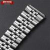 Silver Gold Stainless Steel Watch Strap 18mm 20mm 22mm Folding Buckle Watch Band Men Replacement Wristwatch Bracelet Accessories
