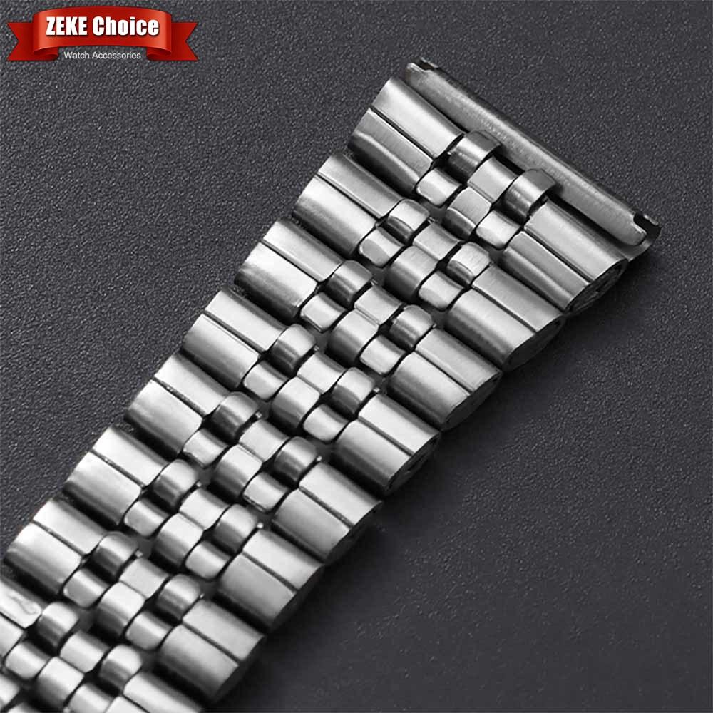Silver Gold Stainless Steel Watch Strap 18mm 20mm 22mm Folding Buckle Watch Band Men Replacement Wristwatch Bracelet Accessories