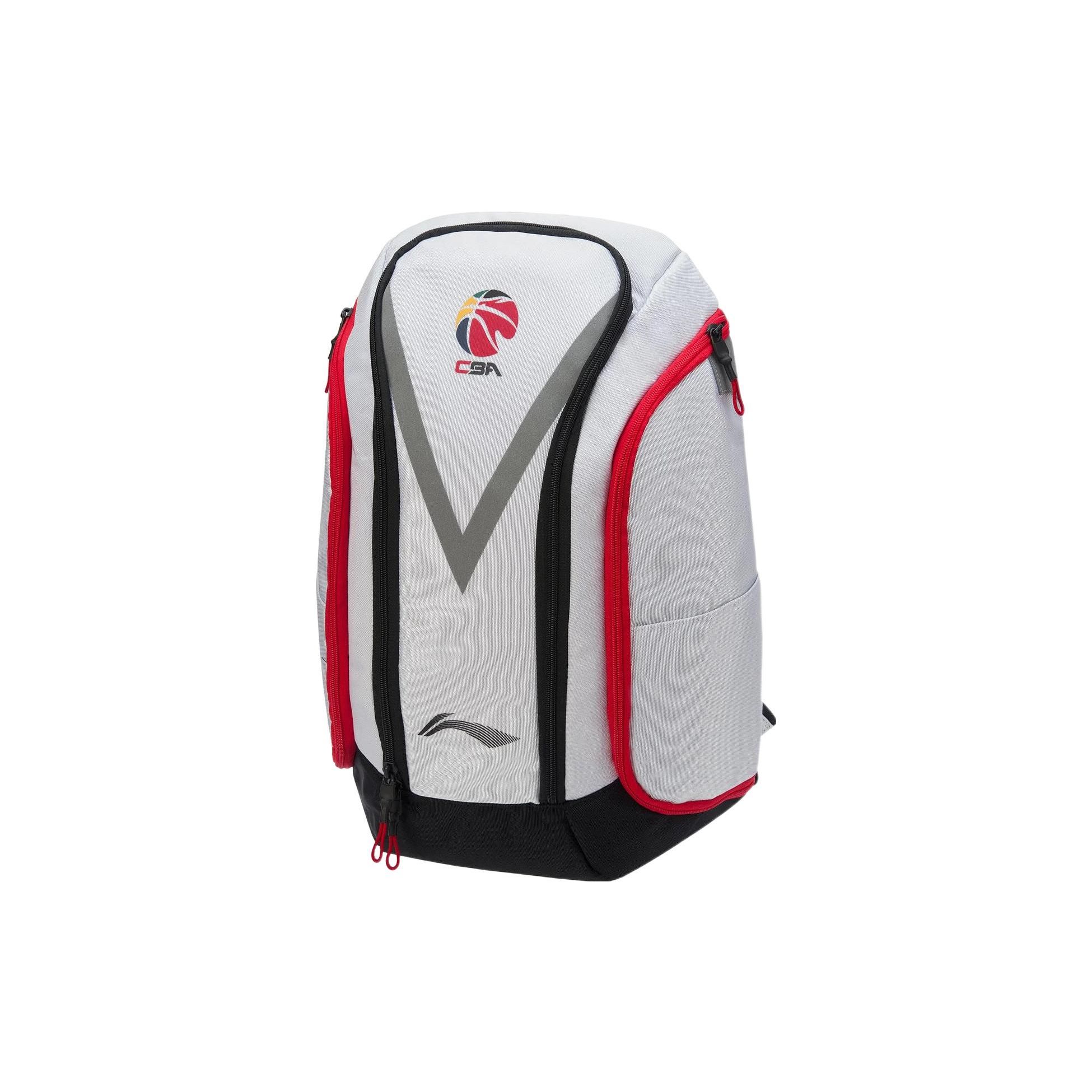 

Li Ning CBA Series Student Large Capacity Fabric Backpack Men Backpack White ABSR210-2 White