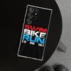 Triathlon Schwimmen Radfahren Laufen Handyhülle Cover für Samsung Galaxy S26 S25 Edge S24 S23 Ultra S22 Plus S21 FE S20 + Kunst Individuell Fund