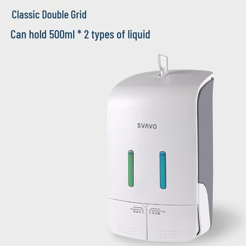 SVAVO Weißer Wandmontierter Doppel-Seifenspender 500 ml