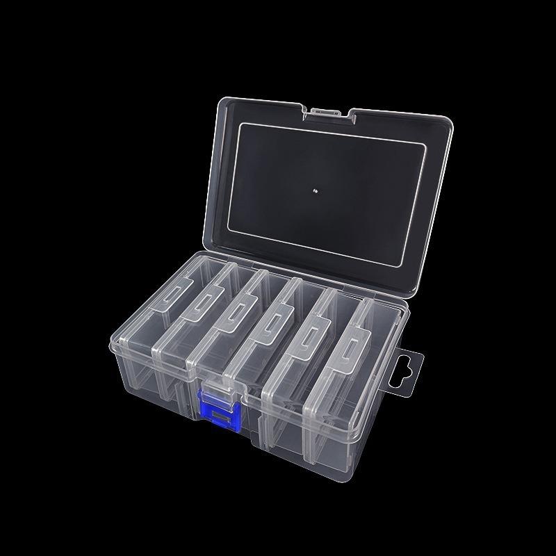 1 Set Diy Pill Seed Beads Jewelry Nail Art Material Organizer Box Transparent Rectangular Plastic Storage Box Jewelry Accessory