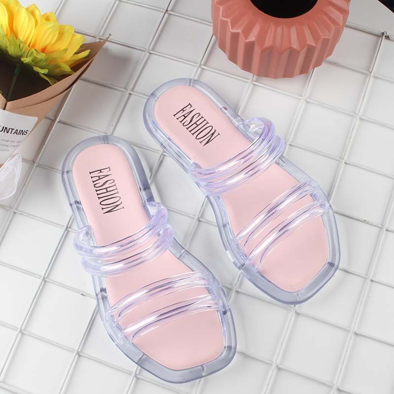 Women's Summer Transparent Sandals with Slip Resistant Slippers for Women's Outdoor Wear