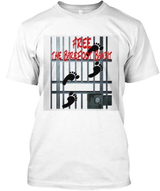 

Free The Barefoot Bandit 100% Cotton T-shirt Mens Tees Top Made in the USA T-Shirt Tee Top Unisex 4XL