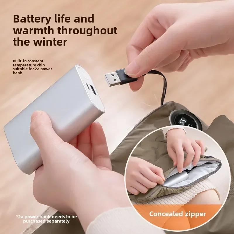 Adjustable USB Goose Down Warming Pad Washable Hand Warmer Temperature Graphene Quick Heating Warming Pad Knee MassagerThermal
