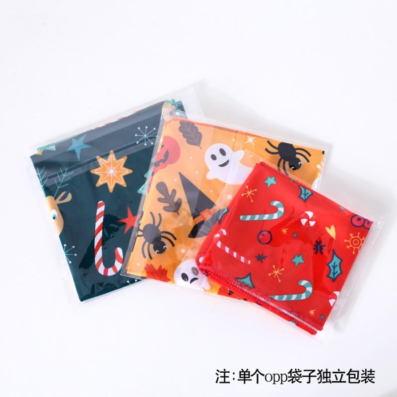 Pet Dog Cat Bandana Scarf Christmas Halloween Party Accessory Floral Print Cotton Triangle Bib