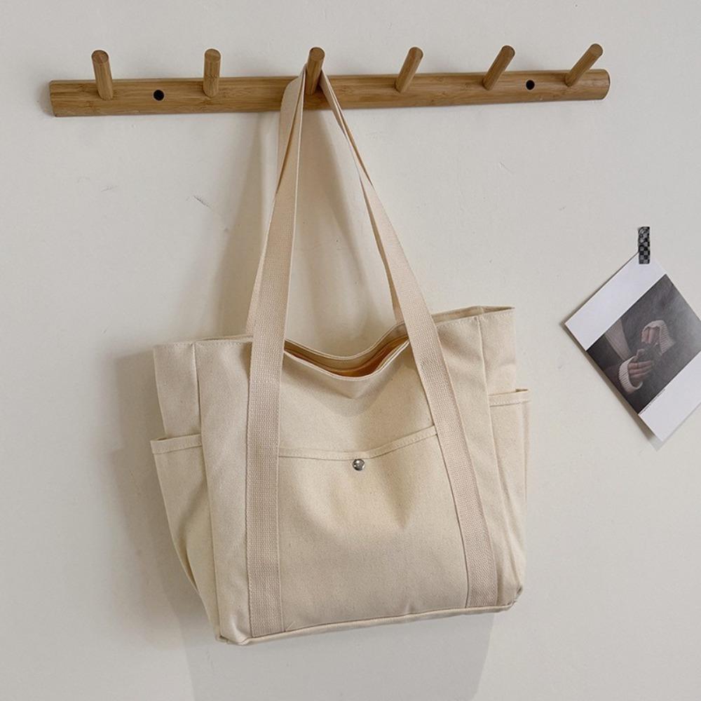 Korean Style Canvas Tote Bag Large Capacity Cloth Shoulder Bag Portable Shopping Handbag  Students
