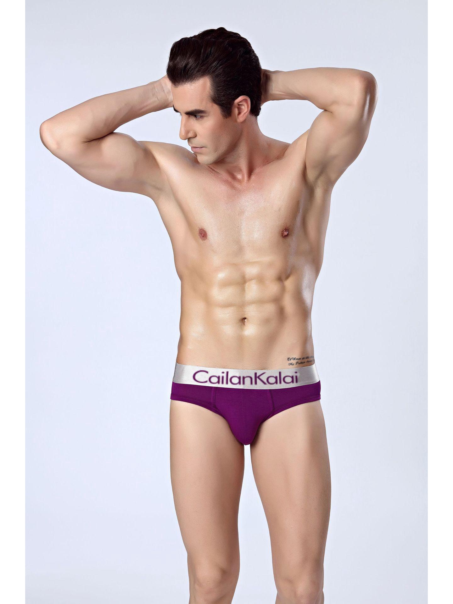 

Мужские молодежные трусы из модала ZKIICK - Удобный, дышащий шелк XXL фиолетовый