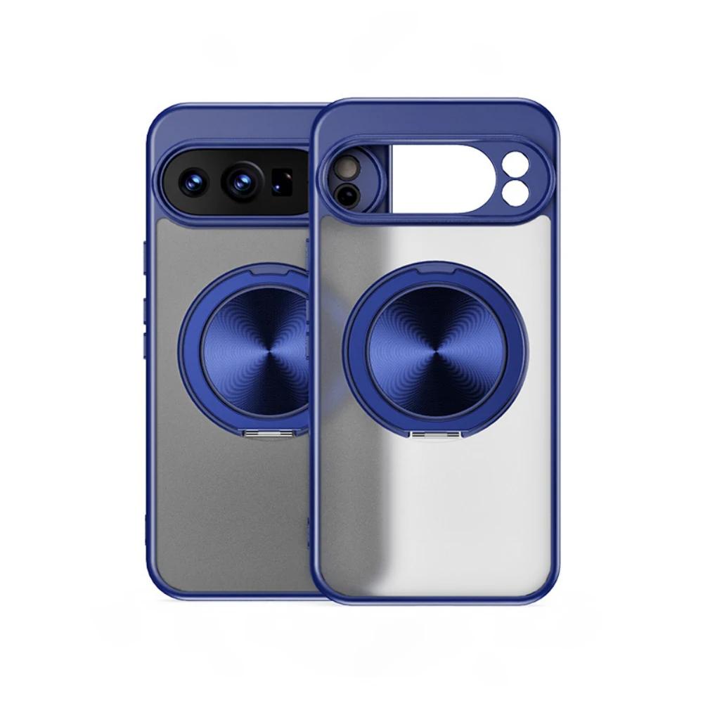 

Case for Google Pixel 10 Pro XL 360 Rotate Bracket for Magsafe Cover for Google 9A Magnetic Stand Holder Matte PC Armor Cover Google Pixel 10