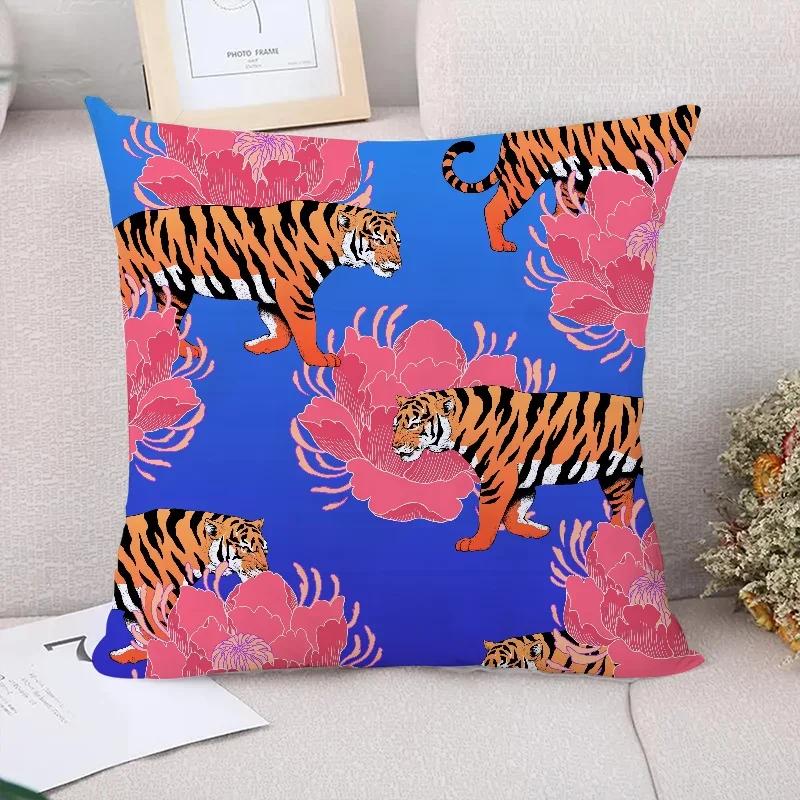 tiger Cushion Cover for Pillow Covers Decorative Cushions Home Decor Pillowcase x Couch Pillows Twin Size Bedding Sofa