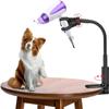Adjustable Clamp Hair Drye Holder Hands-Free Hair Dryer Bracket Rotatable Pet Grooming Shelf
