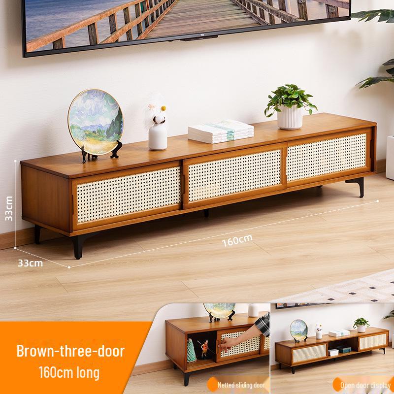 Luxury Retractable TV Cabinet & Coffee Table Combination for Small Apartments