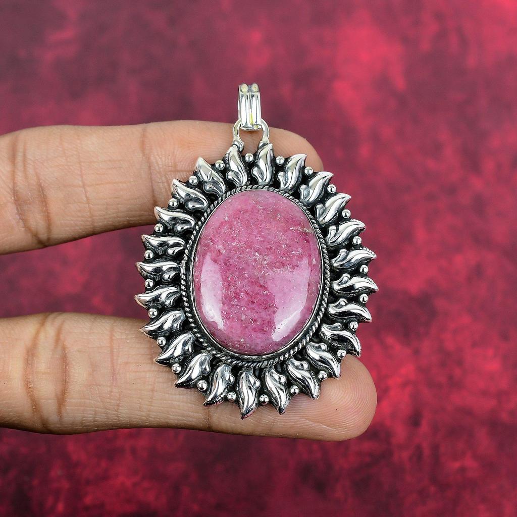 Rhodonite Jewelry, 925 Solid Sterling Silver Pendant Handmade Gemstone Jewelry, Gifts For Wife Brand New Pendant