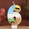 Ocean Beach Number Birthday Candle Cake Party Decoration Birthday 1st Birthday Handmade Candle 0-9