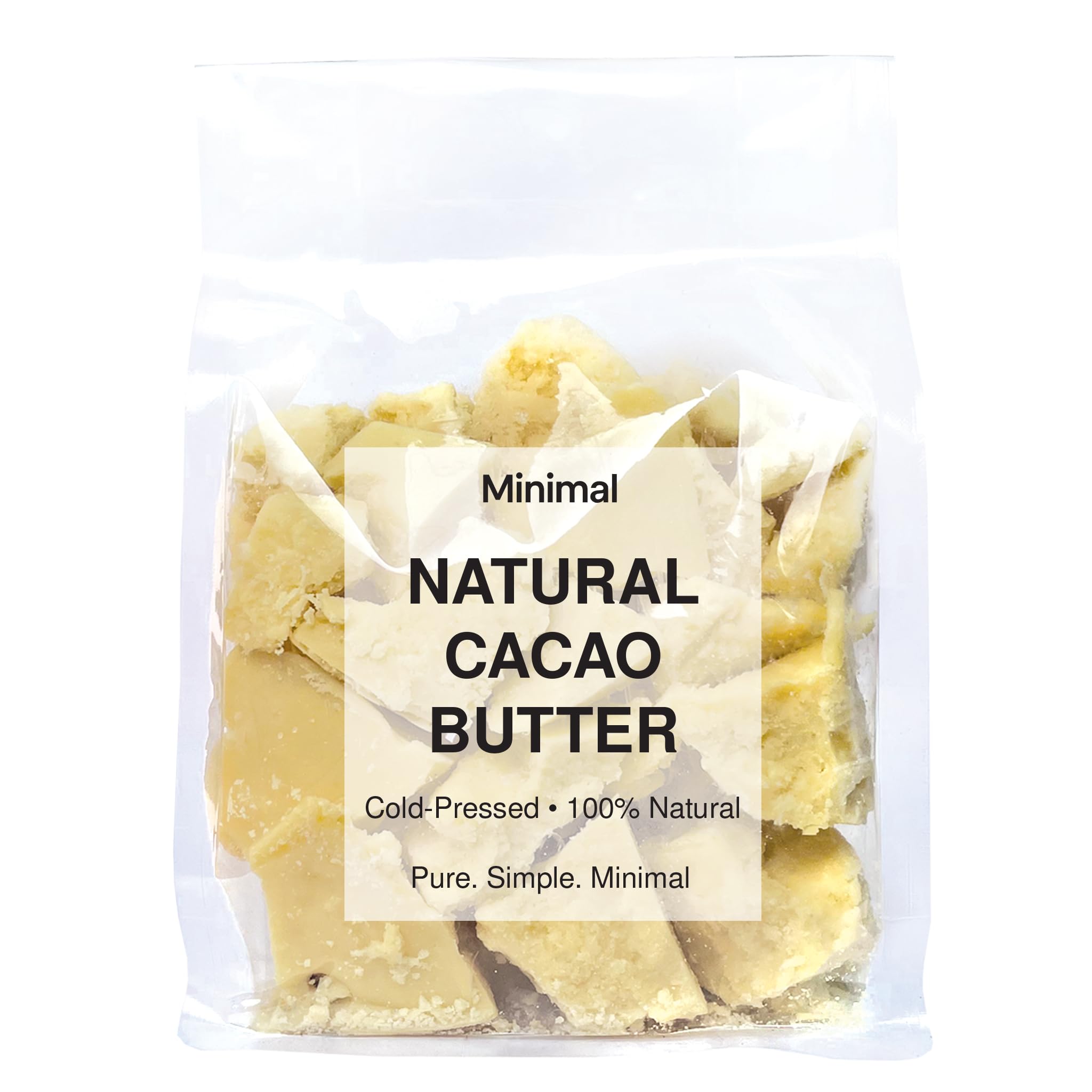Minimal Pure Cocoa Butter,100g [ Non-Deodorized,Raw Cacao Butter ]