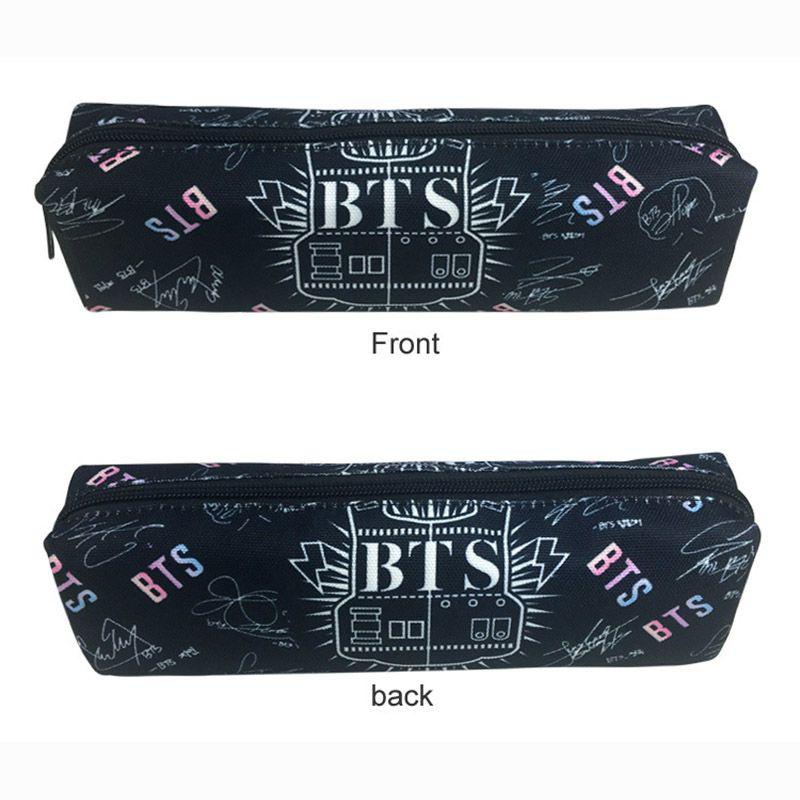 Bts Bt21 Malowanie Płótno Piórnik Portmonetka Saszetka na Makijaż Przenośna Torba na Długopisy