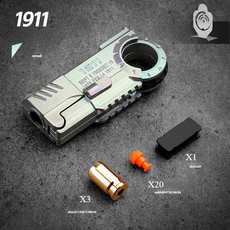 Ring Pistol Soft Bullet Gun Portable Mini 3D Decompression Shell Ejection Alloy Outdoor Funny Toy Boy Birthday Gift Fidget Toys