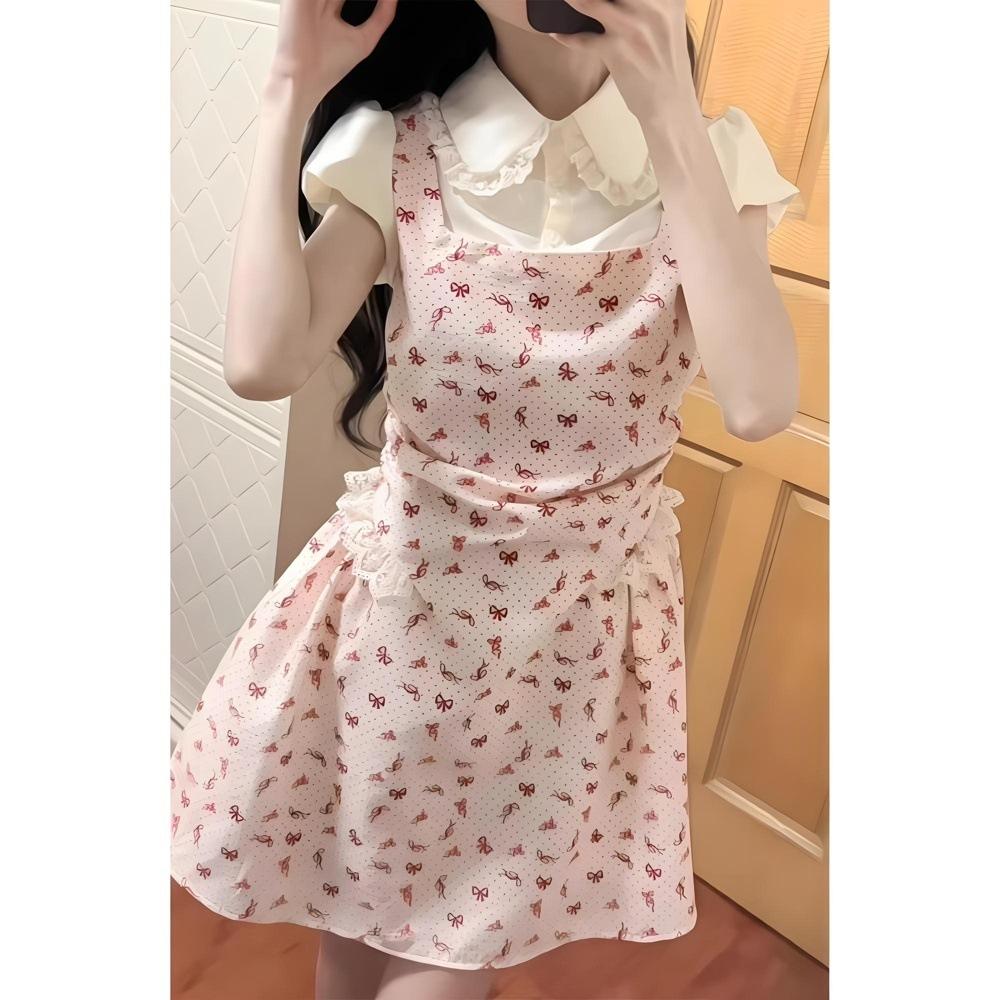 Coffee Break French Sweet Waist Dress Summer Small College Style First Love Pure Milk Sweet Skirt Women's Summer