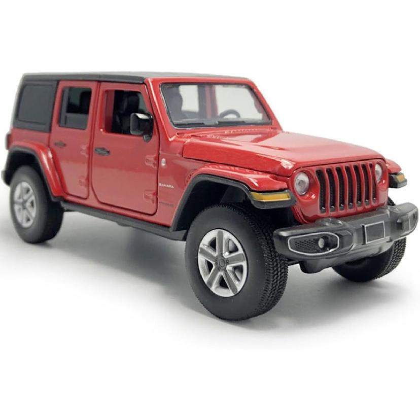 4 Door Wrangler Sahara Hard Top SUV Model Car Diecast Toy Cars 1/32 Scale Metal Vehicle Children's Die-cast Vehicles, Doors Open, Light Sound, Toys