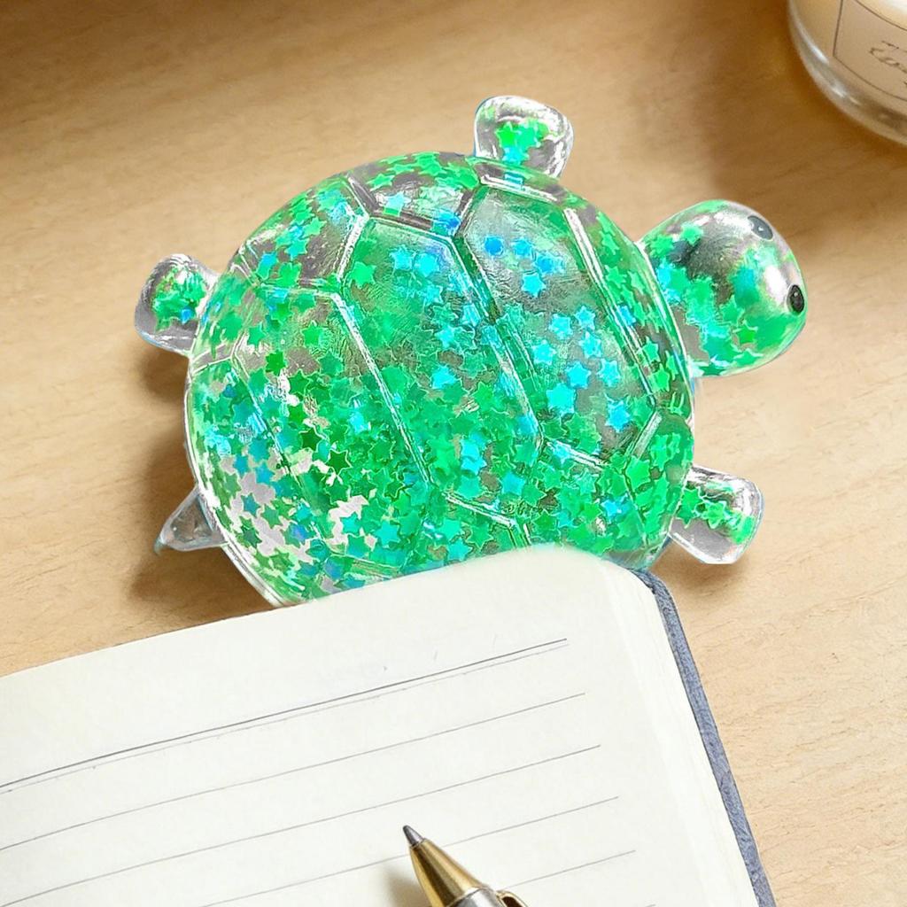 Glitter Turtle Shape Squeeze Toys Party Favors Sensory Fidget Toys for Home School Classroom Dorm College Travel Road Trip
