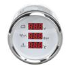 52mm Voltage Oil Pressure Water Temp Gauge Red Backlight Waterproof Digital Water Temp Oil Pressure Voltmeter for Boat