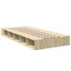 Bed Frame In Sonoma Oak Finish 100 X 200 Cm Engineered Wood