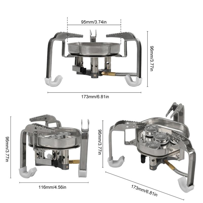 Camp Stoves For Camping Small Camping Stove Space-Saving Backpacking Stove Non-slip Four-Burner Stove Outdoor Windproof Stove