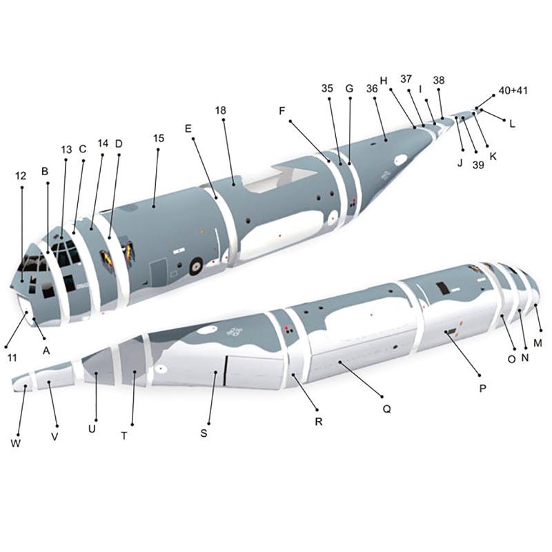 

Ac130 Ghost Воздушный боевой корабль Бумажная модель военного истребителя Бумажная модель