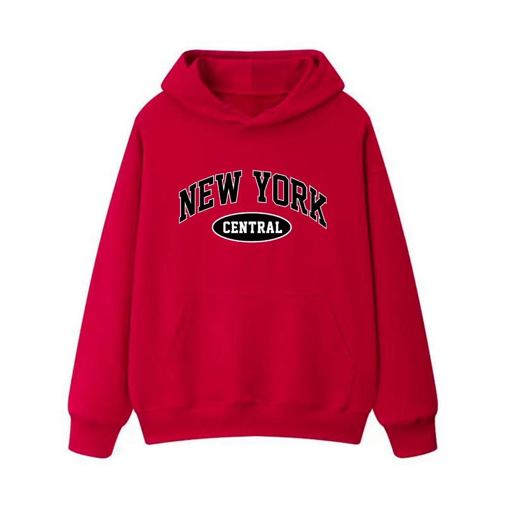 Fleece and thicker Korean version of niche casual hooded sweater women's ins lazy style design sense letter printing women's coat