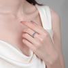 Yin Baichuan S925 Sterling Silver Women's Moissanite Princess Ring - 1 Carat