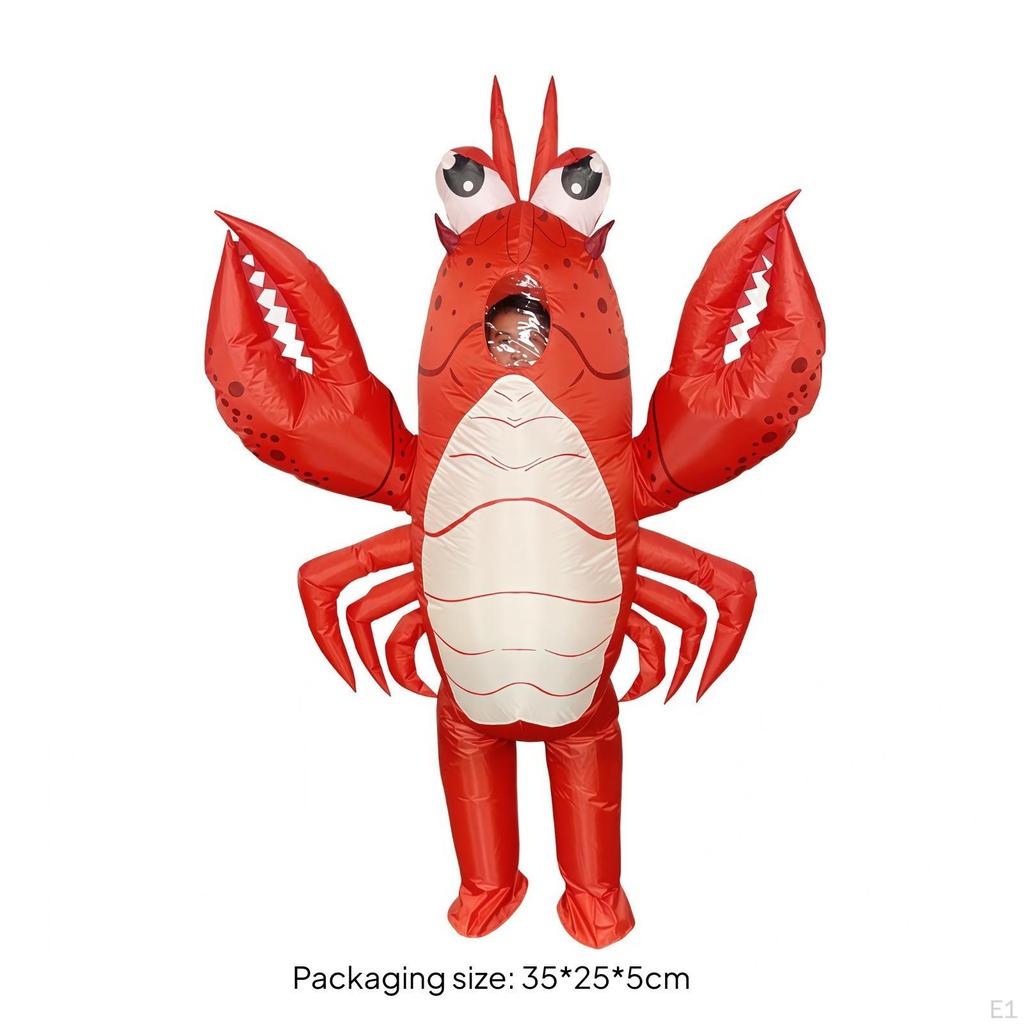 Inflatable Crustacean Suit Full-Body Apparel Inflate for Halloween, Entertainers