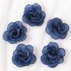 3/5Pcs 5cm White Camellia Rose Chiffon Fabric Flower for Home Room Wedding Invitation Artificial Flowers for Dress Decoration