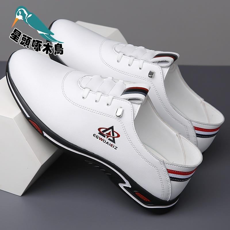 

Men s shoes versatile casual shoes 2025 new popular board shoes genuine leather men s white shoes leather shoes 44