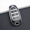 4 Buttons Premium Soft Tpu Smart Key Fob Cover With Keychain For Hyundai Tucson Santa Fe Nx4 Nexo Solaris Prime Atos -