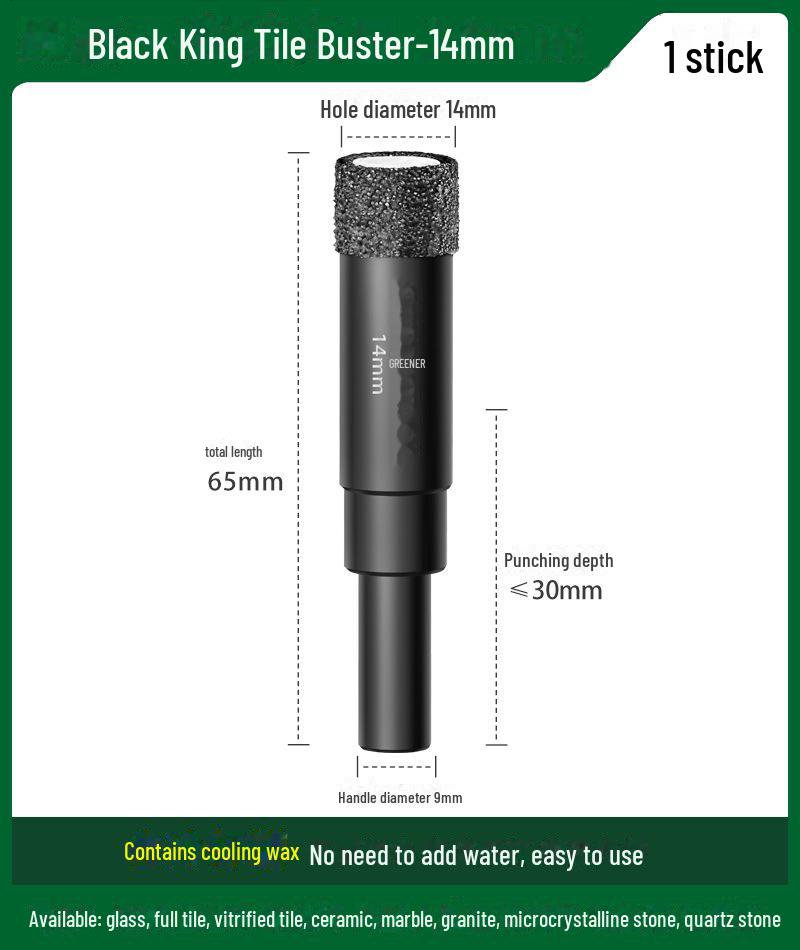 Burghiu pentru plăci ceramice Green Forest pentru sticlă și marmură