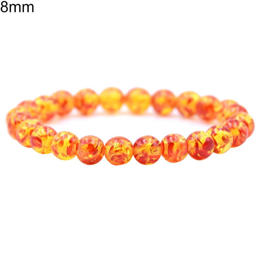 

Браслет из круглого бисера искусственного янтаря 8мм/10мм 8mm