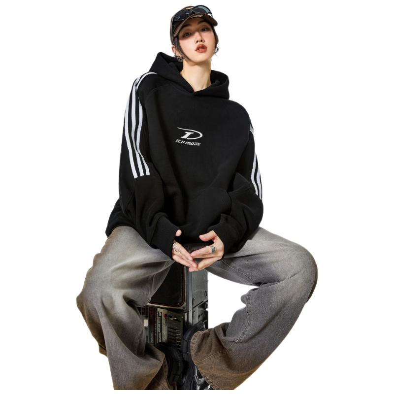 ICH MODE Женская американская ретро толстовка с капюшоном L