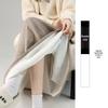 Women's High Waist Gray A-Line Skirt - Early Spring 2026 Collection, Slimming Mid-Length Design