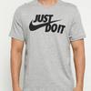 Nike Sportswear Just Do It Slogan Short Sleeve T-Shirt Men Tops Dark-Grey AR5007-063