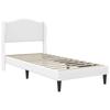 Bed Frame with Headboard White 80 x 200 cm Faux Leather