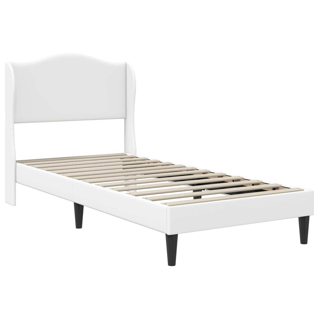 Bed Frame with Headboard White 80 x 200 cm Faux Leather