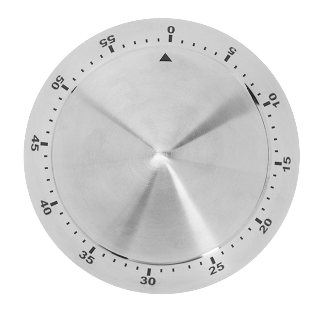 Pointed Mechanical Timer Clear Scale Stainless Steel Cooking Mechanical Reminder for Kitchen Sauna
