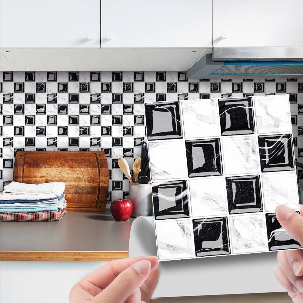 3D Mosaic Tile Sticker - Creative, Bright Film, DIY Wall & Floor Decor