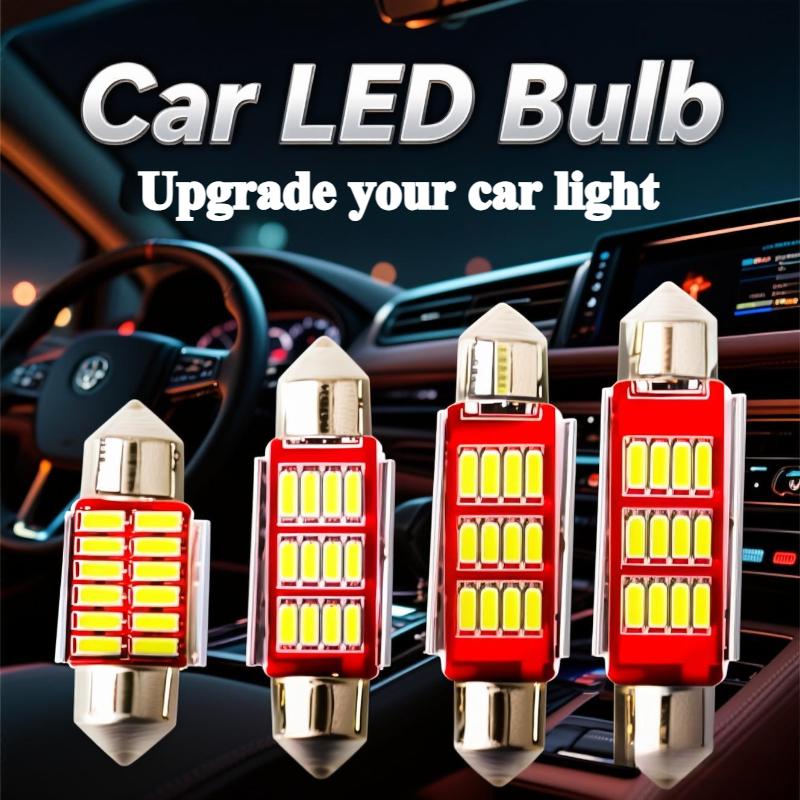 10pcs Car LED Reading Bulb 31mm 36mm 39mm 41mm C5W C10W Super Bright 4014 SMD Canbus Error Free Auto Interior Doom Lamp