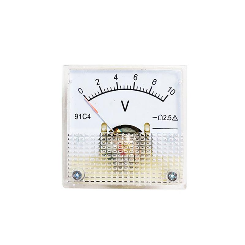DC Voltmeter Analog Voltage Meter Mechanical Pointer Type 91C4-V Volt Meter 45*45mm