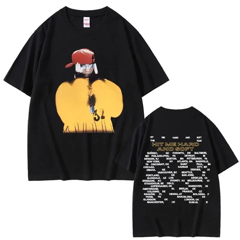 2026 Hit Me Hard and Soft Do You Know To How Bend Same Style Print T-shirts Men Women Fashion Pop Music T Shirts Oversized T-shirt