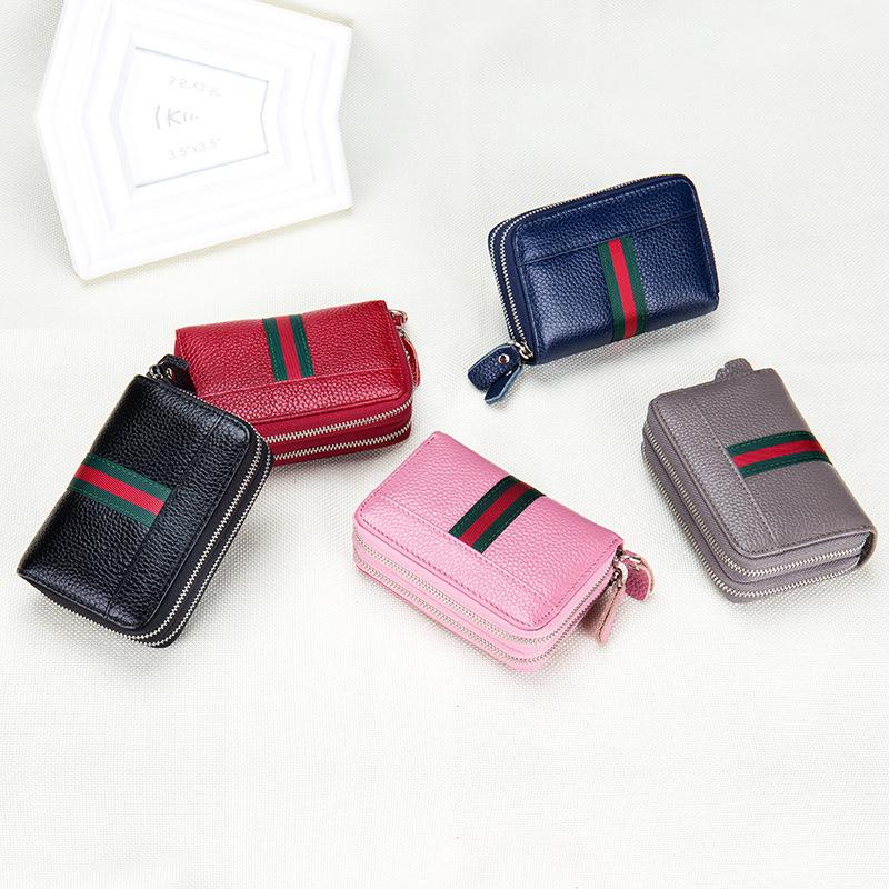 Key bag Card bag Multifunctional zipper Female rfiid card cover Men's multi-card anti-scan