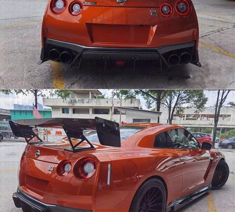 Nissan GTR R35 APR Style Carbon Fiber GT Rear Wing Canard